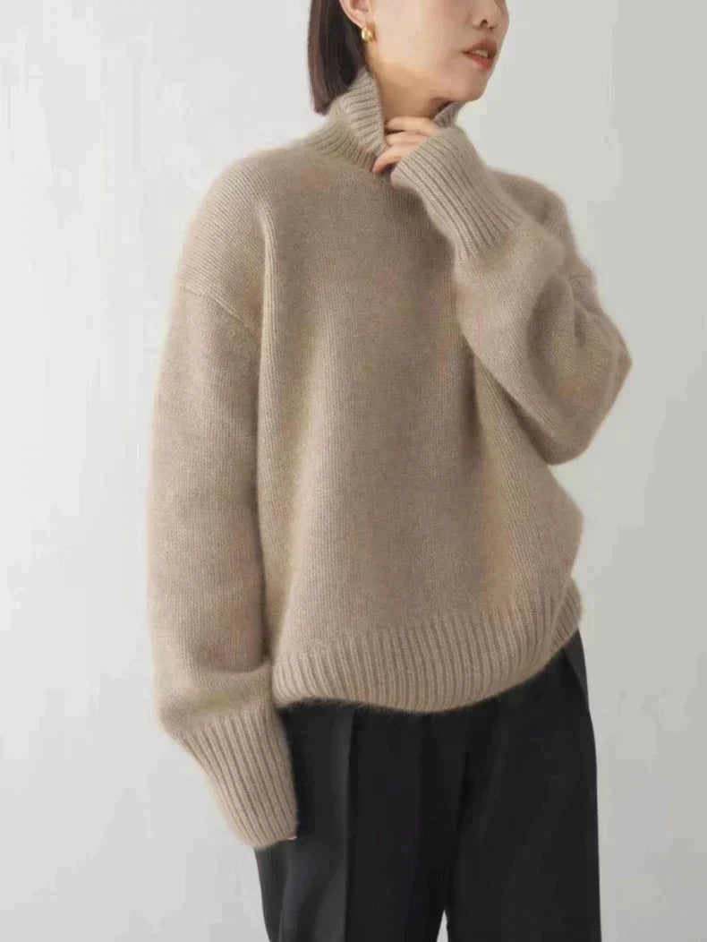 Amaya - Luxe Cashmere Turtleneck Sweater-15547990016373-Mirella Fiore