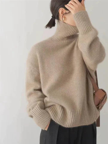 Amaya - Luxe Cashmere Turtleneck Sweater-15547990016373-Mirella Fiore