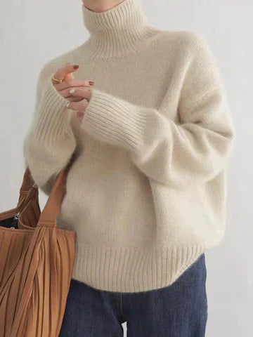Amaya - Luxe Cashmere Turtleneck Sweater-15547990016373-Mirella Fiore