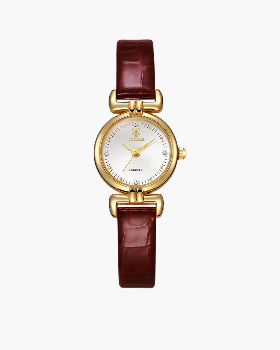 Amélisse – Bordeaux leather – Wristwatch-15233938227573-Mirella Fiore