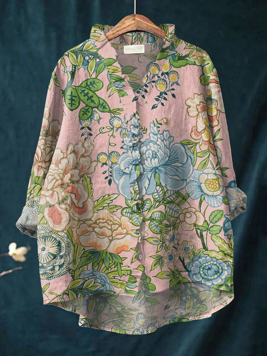 Angela - Pastel Floral Blouse-15542207152501-Nancy & Mae Savannah