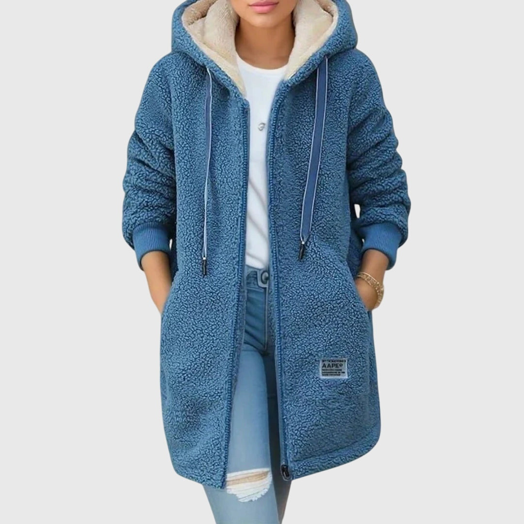 Angelica - Hooded Fleece Jacket-15544937480565-Mirella Fiore
