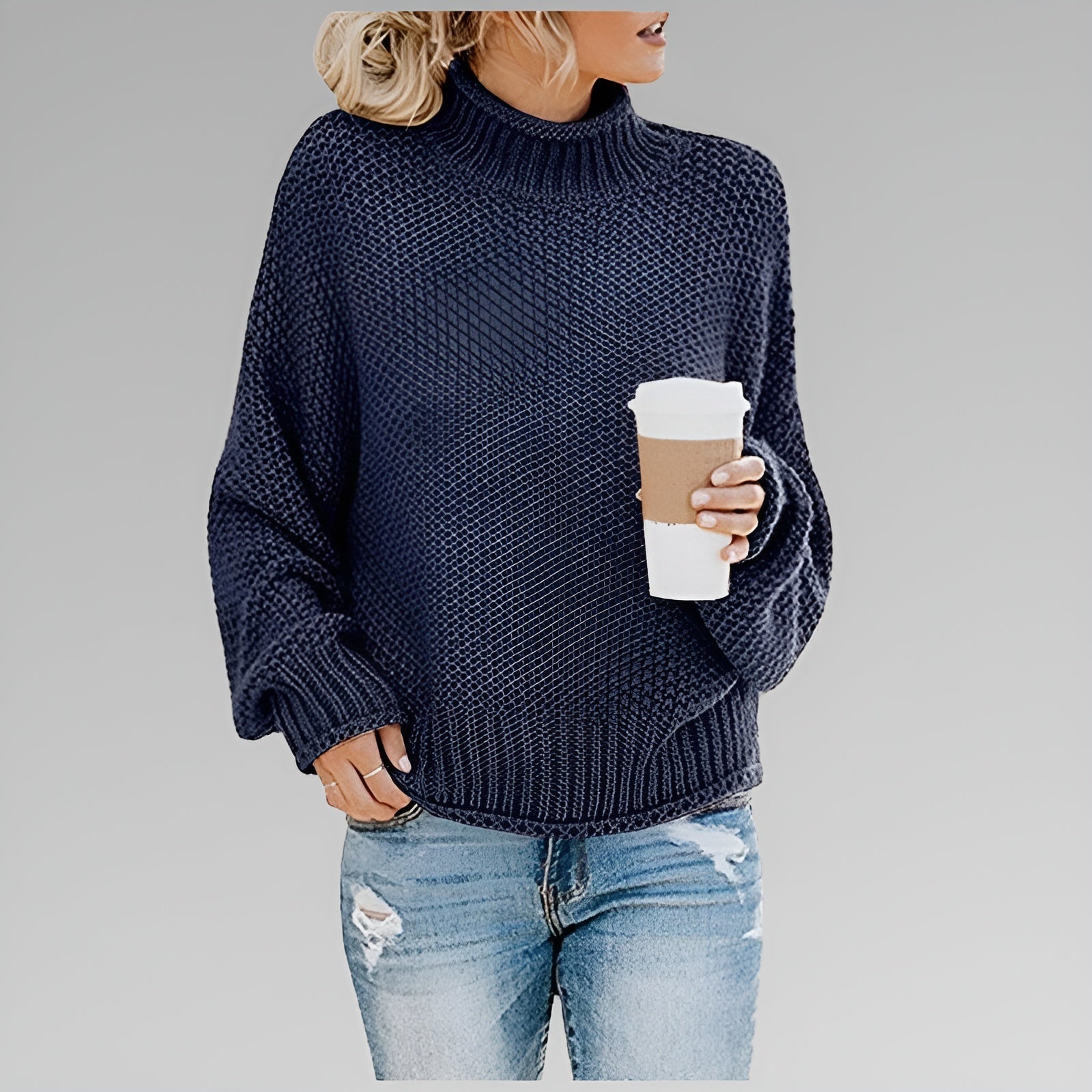 Anna - Classic Cozy Knit Sweater-15547990966645-Mirella Fiore