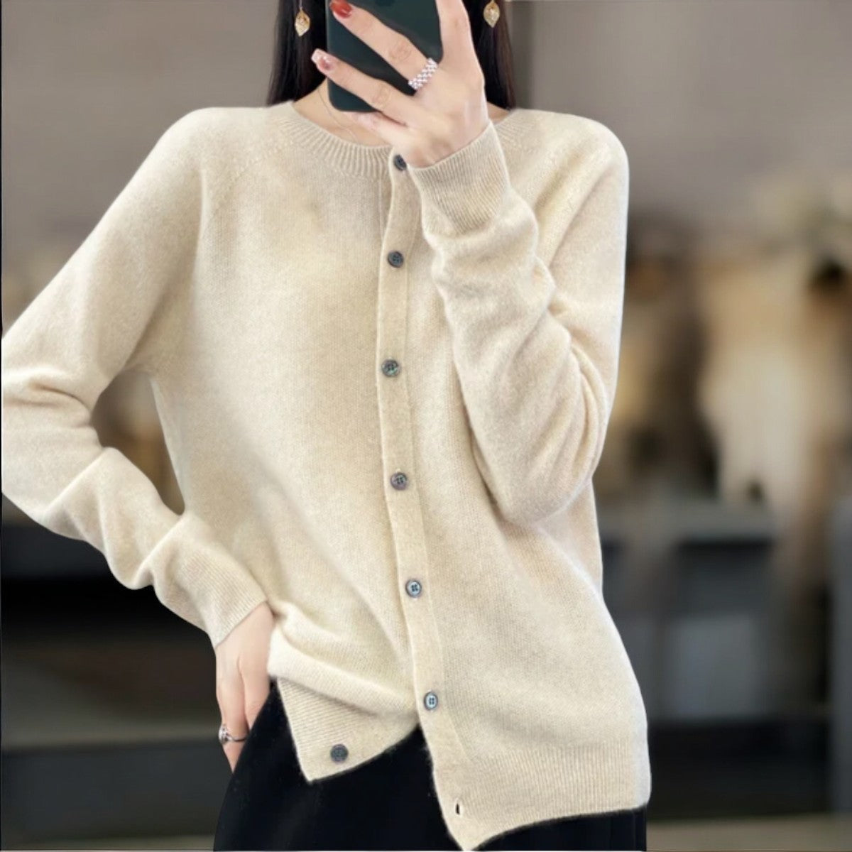 Anna - Merino Wool Cardigans-15544892621173-Mirella Fiore
