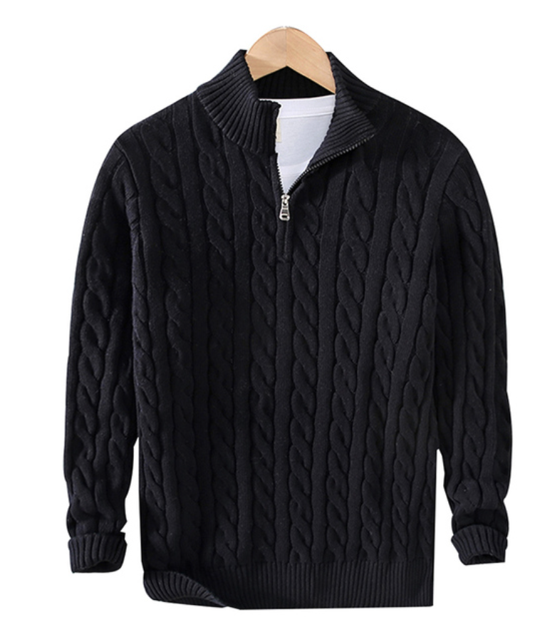 Anthony | Half Zip Cable Knit-15553363444085-Mirella Fiore