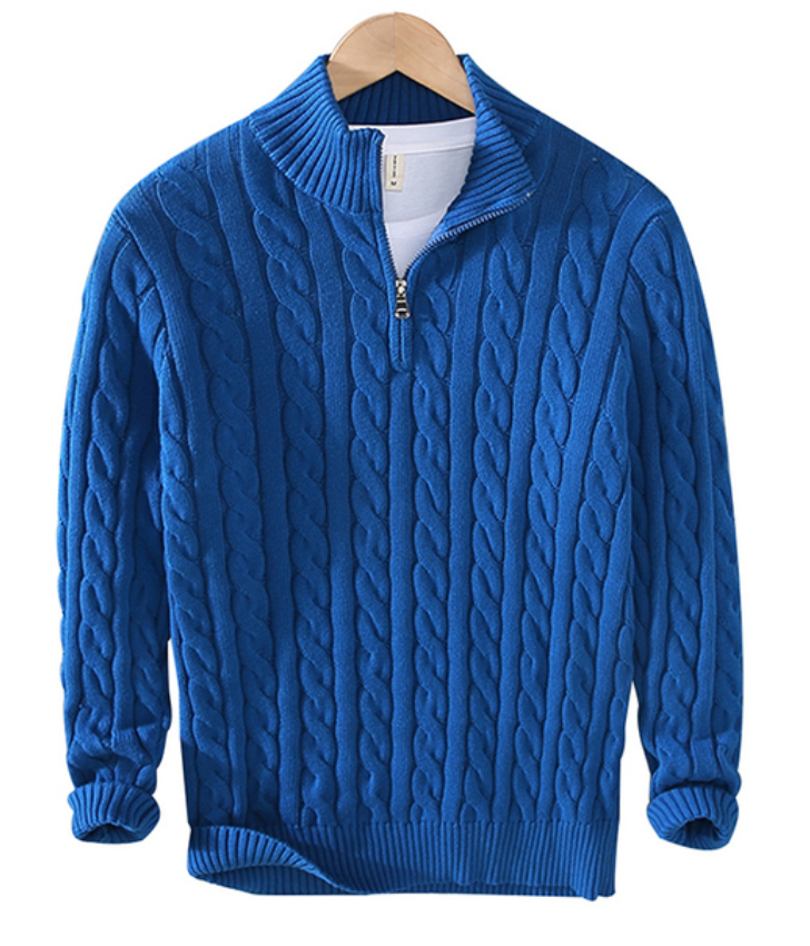 Anthony | Half Zip Cable Knit-15553363444085-Mirella Fiore