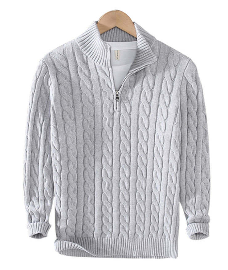 Anthony | Half Zip Cable Knit-15553363444085-Mirella Fiore