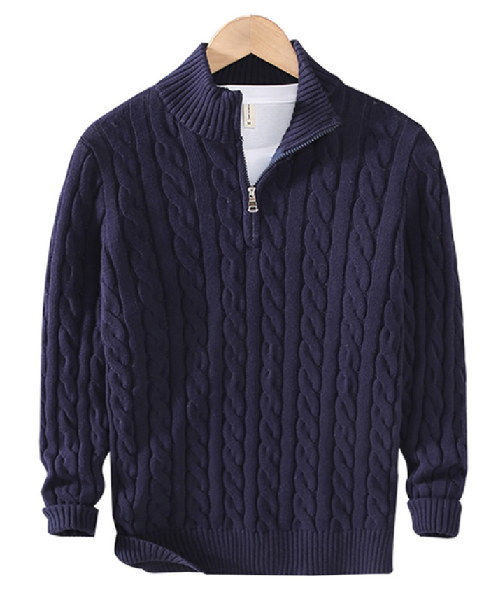 Anthony | Half Zip Cable Knit-15553363444085-Mirella Fiore