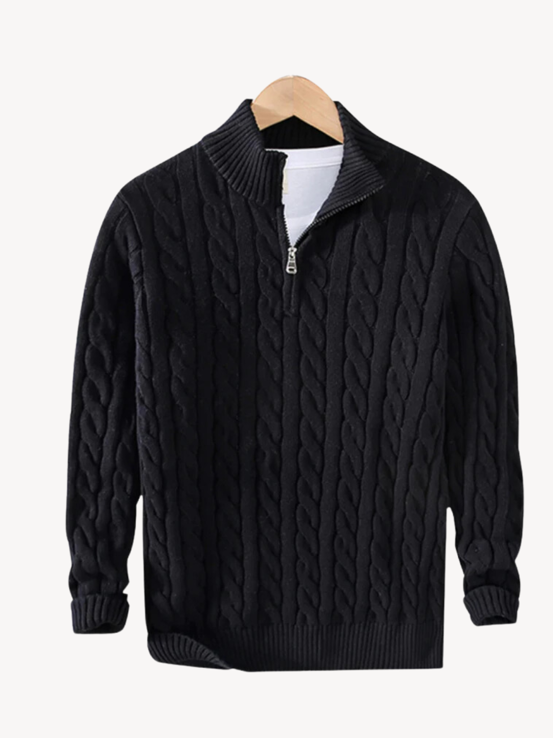 Anthony | Half Zip Cable Knit-15553363444085-Mirella Fiore