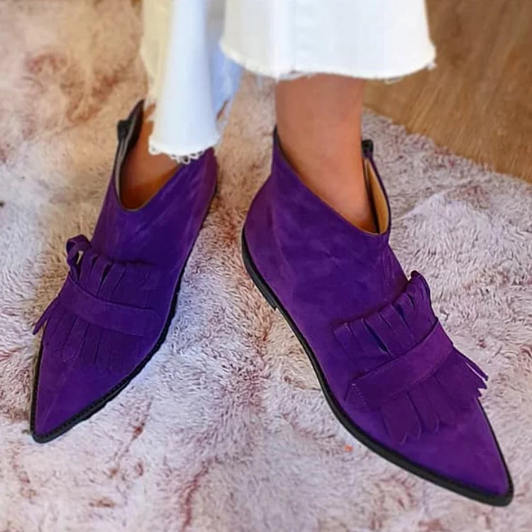 Antonia - Fringed Ankle Boots-15551042224501-Mirella Fiore