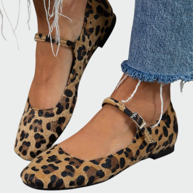 Arabella - Leopard Print Mary Jane Shoes-15519661883765-Mirella Fiore