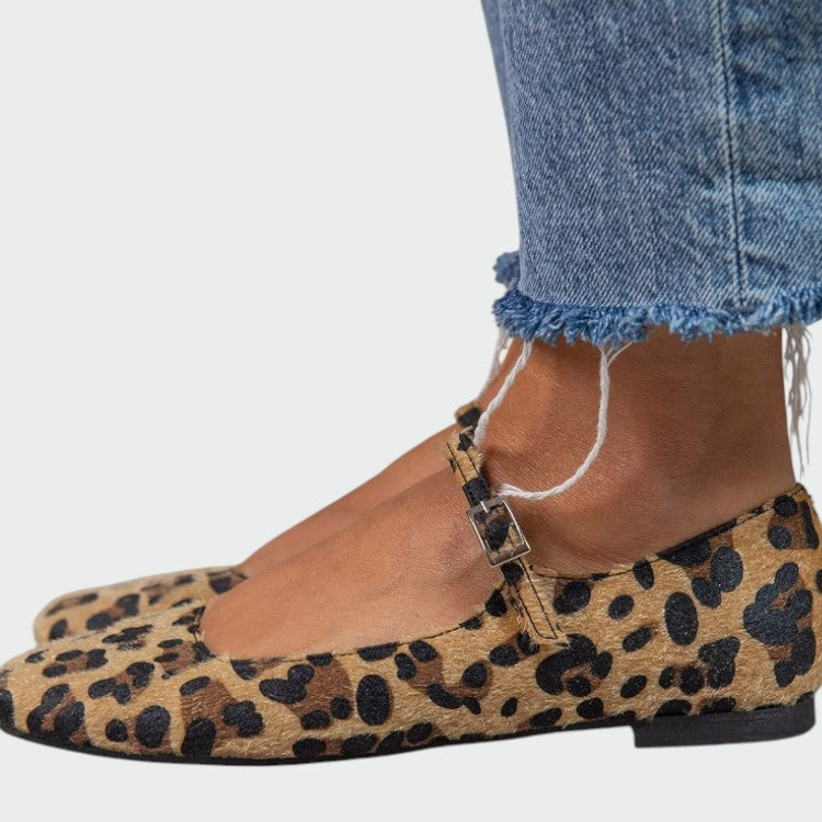 Arabella - Leopard Print Mary Jane Shoes-15519661883765-Mirella Fiore