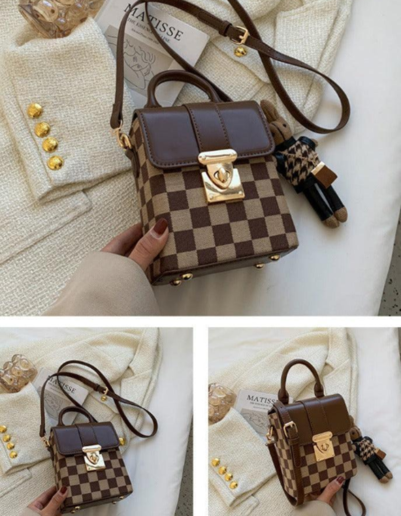 Ardenelle – Argyle flap charm – Crossbody handbag-15209173713269-Mirella Fiore