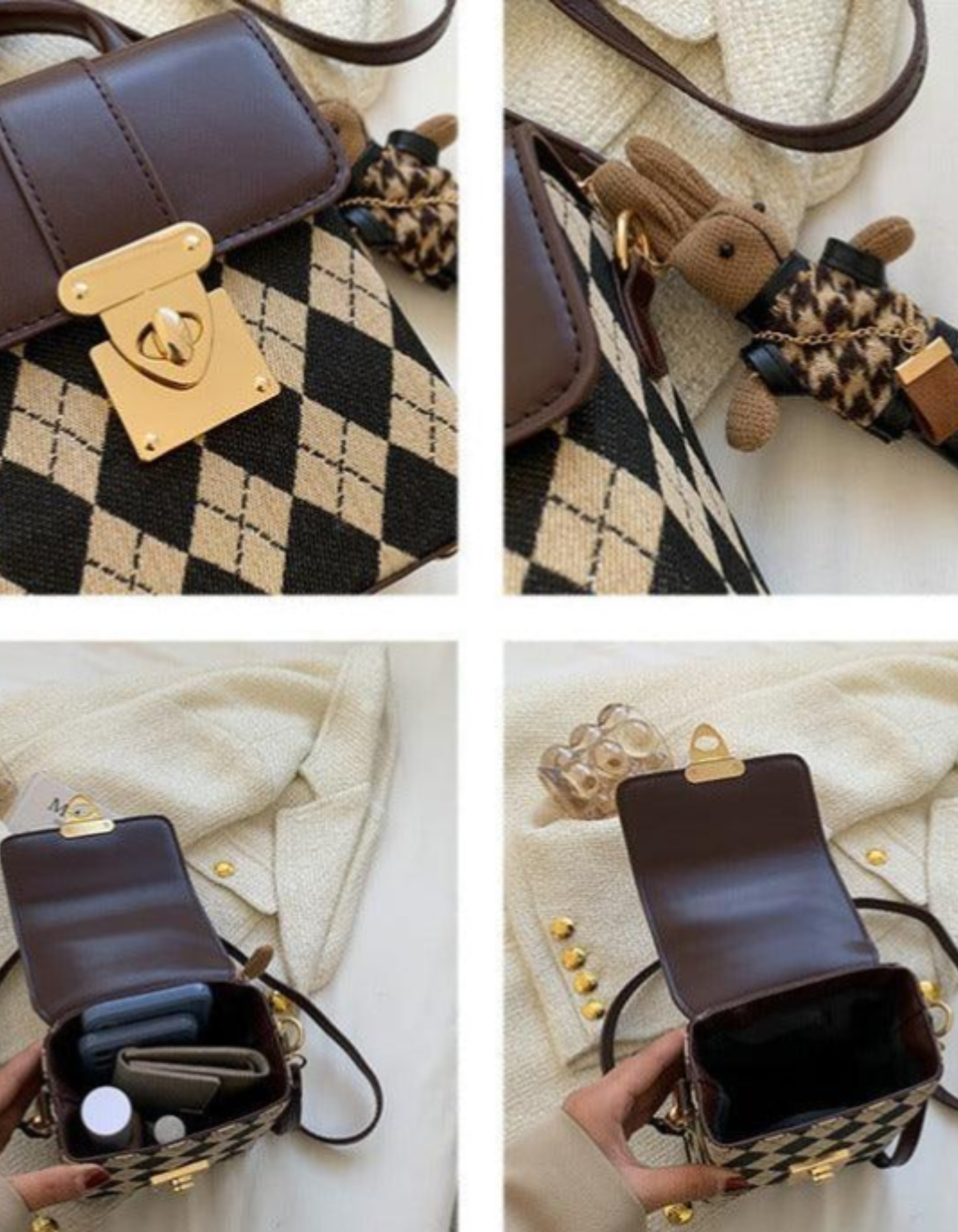 Ardenelle – Argyle flap charm – Crossbody handbag-15209173713269-Mirella Fiore