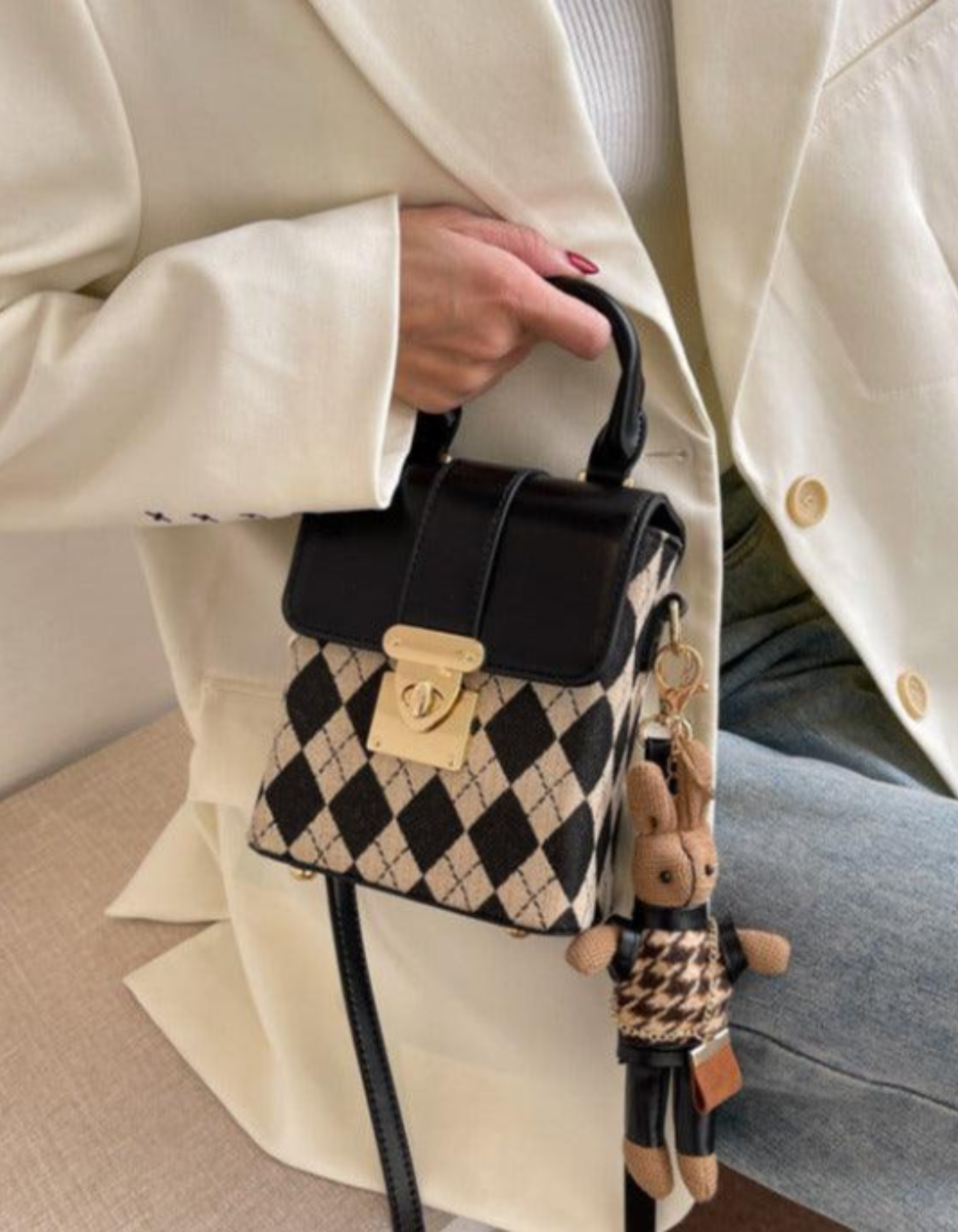 Ardenelle – Argyle flap charm – Crossbody handbag-15209173713269-Mirella Fiore