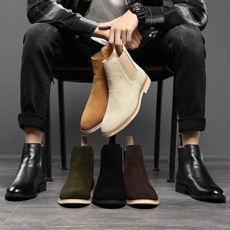 Armendo - Suede Chelsea Boots-15550769922421-Nancy & Mae Savannah