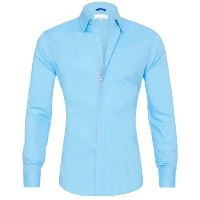 Aston - Wrinkle Free Shirt With Zip-15553985741173-Nancy & Mae Savannah