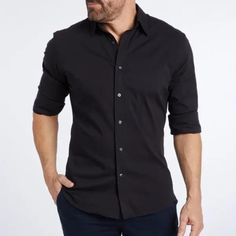 Aston - Wrinkle Free Shirt With Zip-15553985741173-Nancy & Mae Savannah