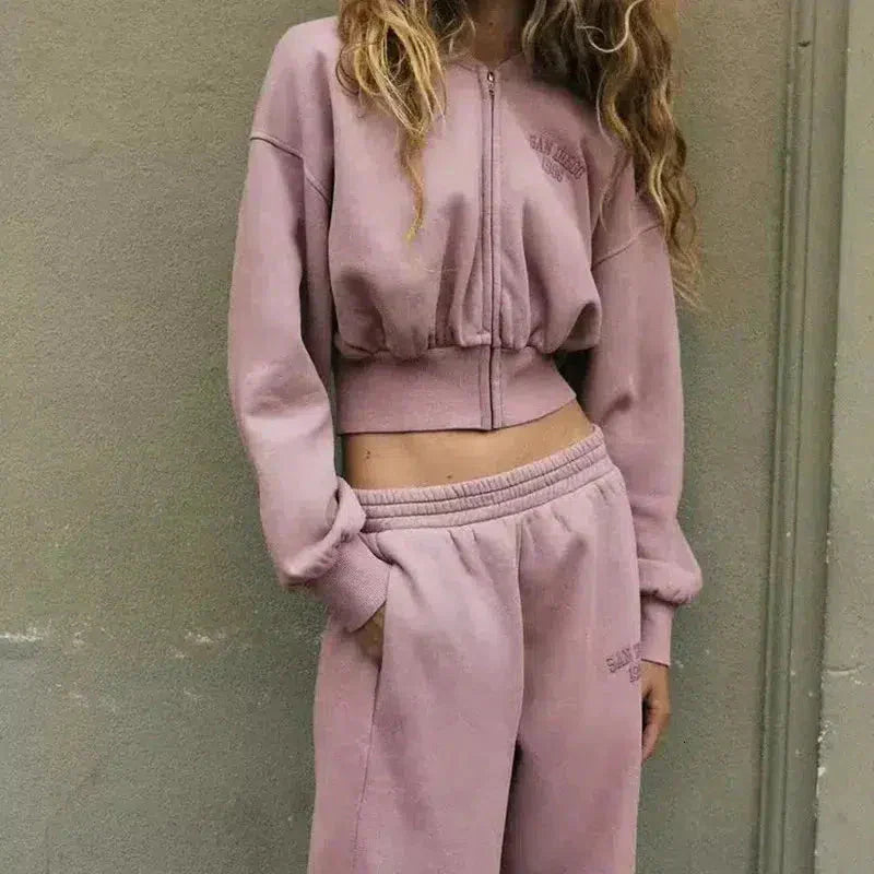 Astrid – Zip-up jacket & jogger pants – San Francisco lounge set-15133708681589-Mirella Fiore