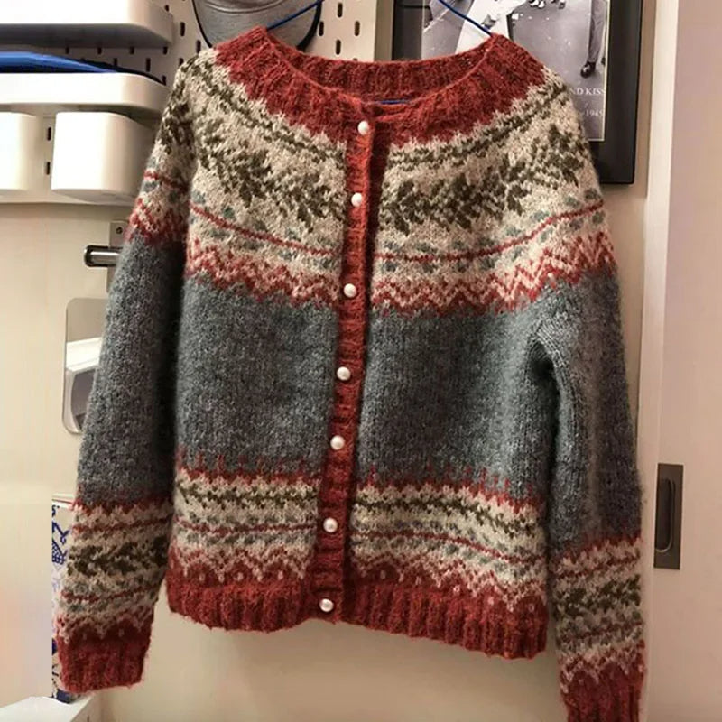 Atasha - Vintage Icelandic Cardigan-15531112399221-Mirella Fiore