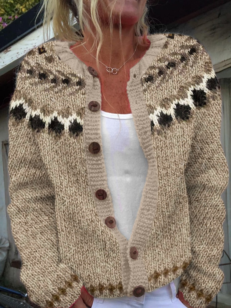 Aubree - Vintage Icelandic Cardigan-15531113578869-Mirella Fiore
