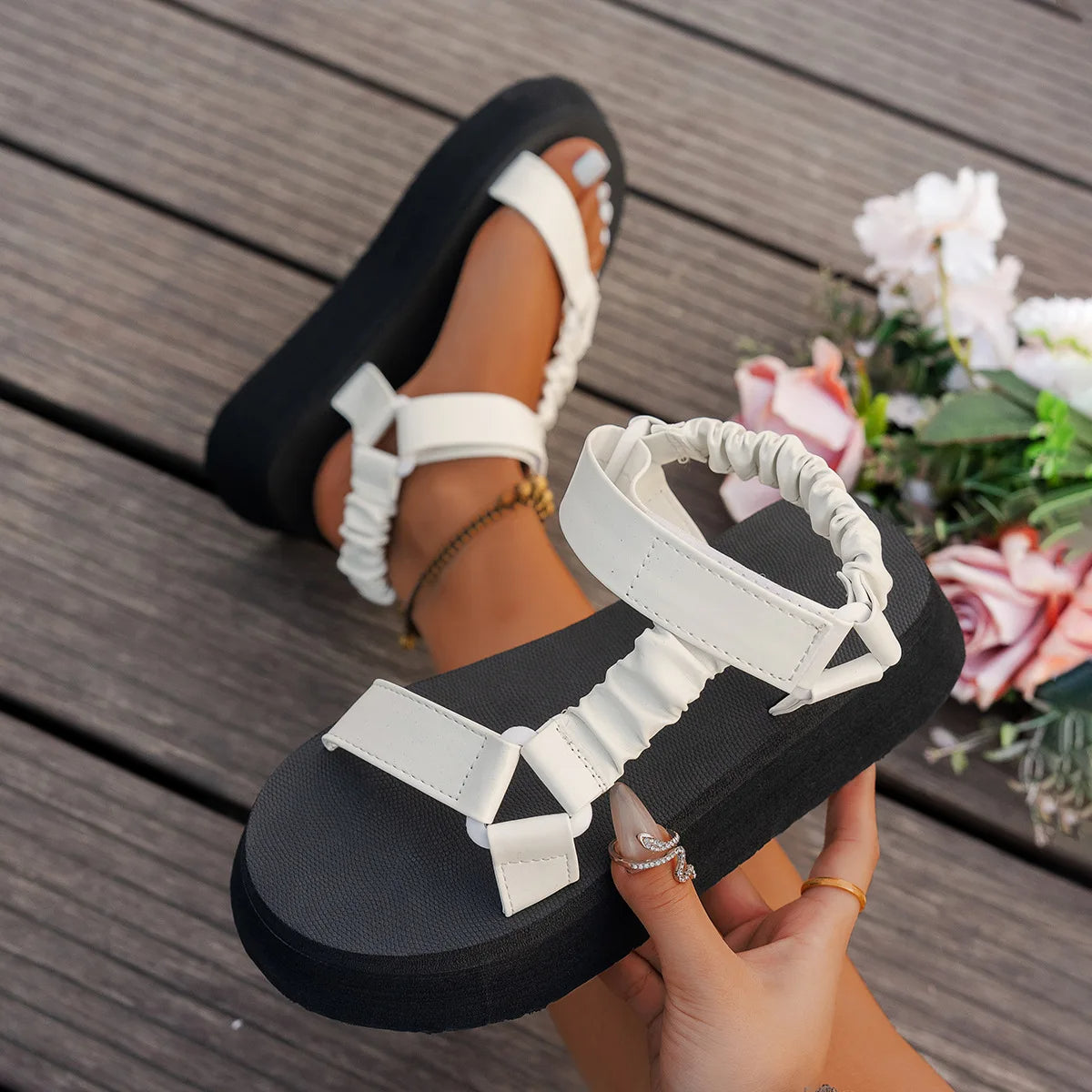 Aura - Iridescent Platform Sandal-15547822473589-Mirella Fiore