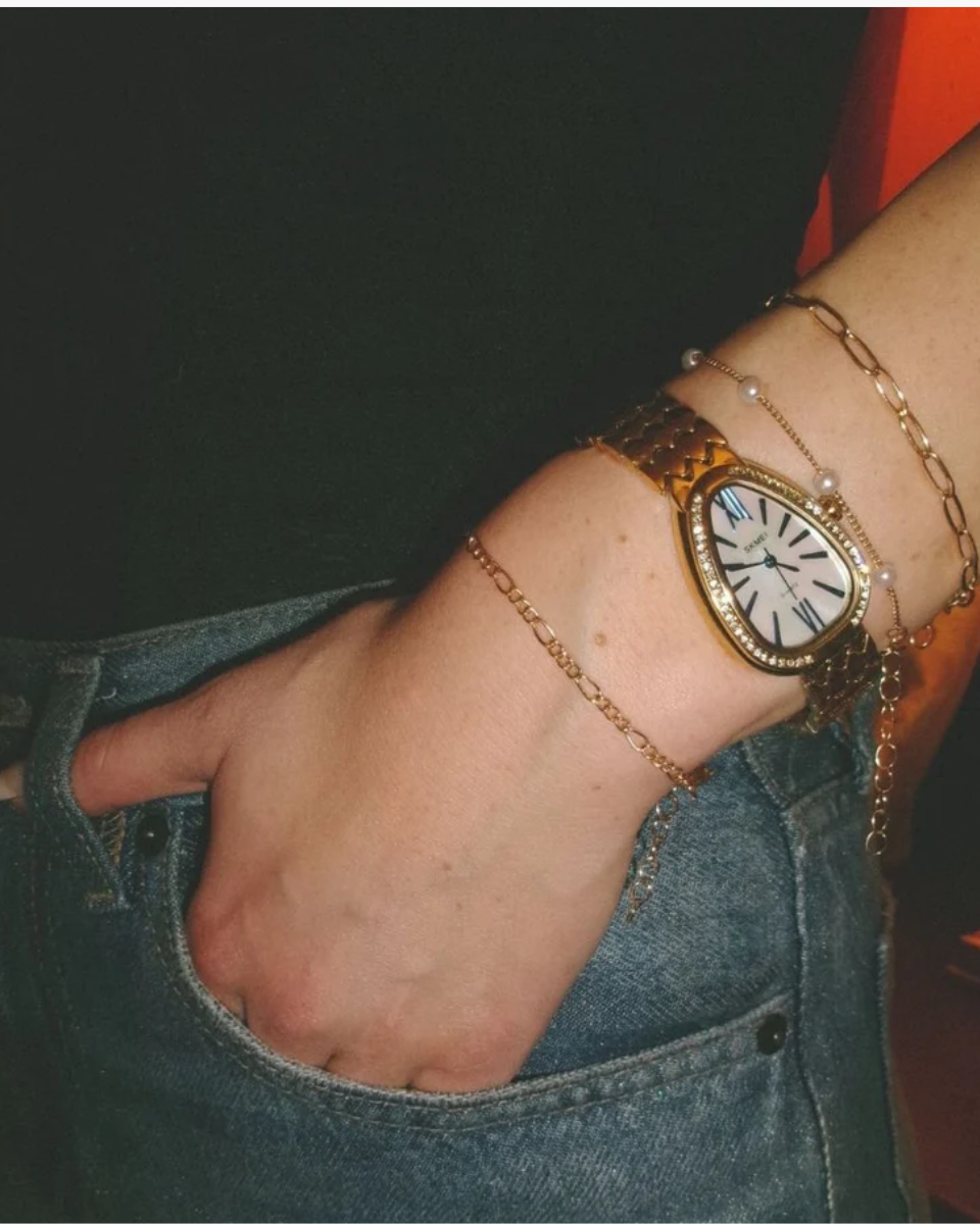 Aurelia – Teardrop design – Gold-toned watch-15233938030965-Mirella Fiore