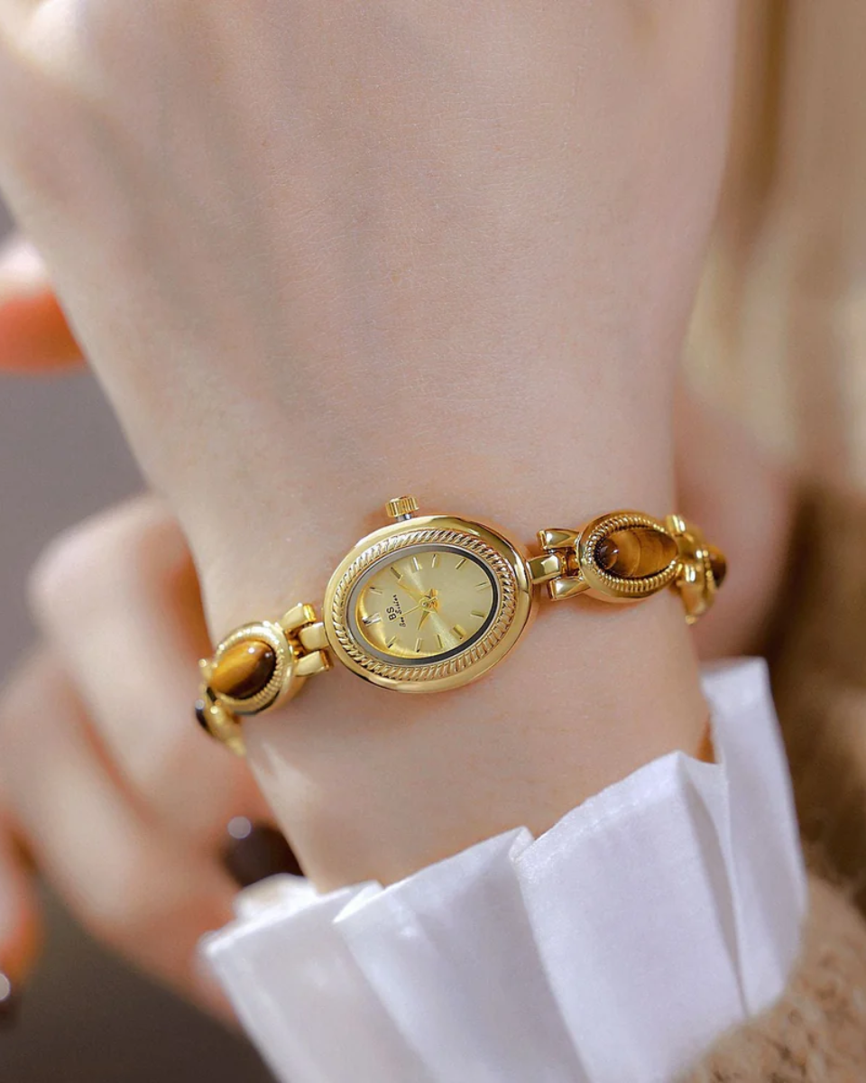 Aurore – Tiger-eye accents – Vintage watch-15233937441141-Mirella Fiore