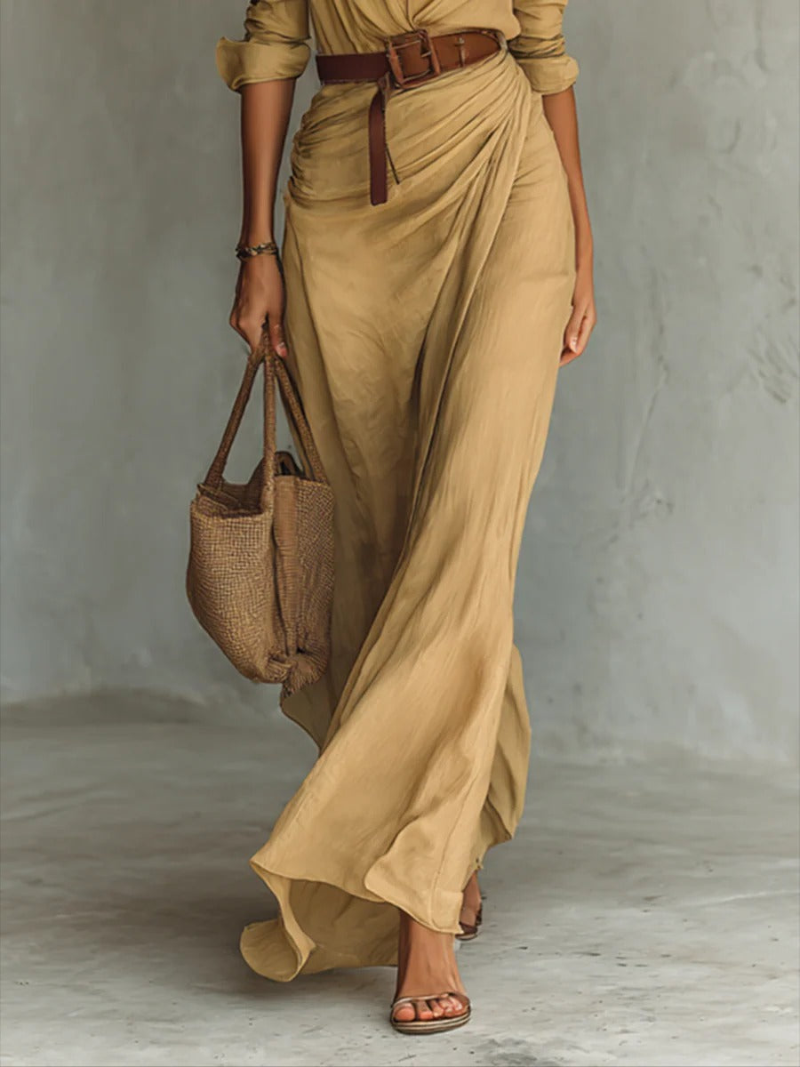 Azura – Button-down wrap dress – Belted maxi dress-15353218793845-Mirella Fiore