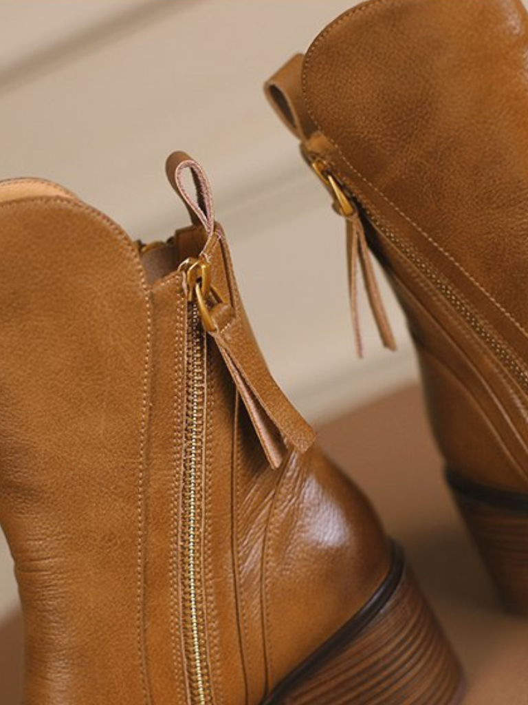 BARBARA - BLOCK HEEL ANKLE BOOTS-15549014245749-Nancy & Mae Savannah