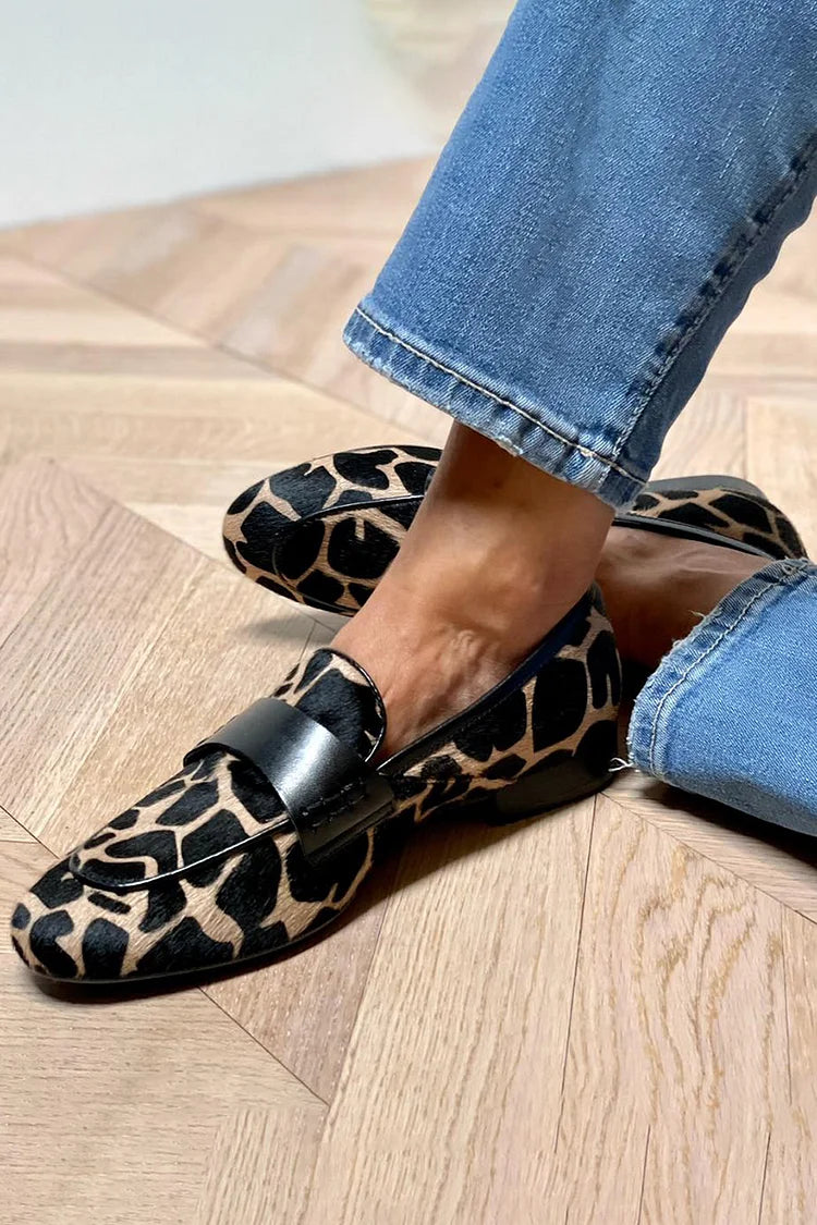 BEATRIX - ANIMAL PRINT LOAFER WITH ELEGANT DETAIL-15553866662261-Nancy & Mae Savannah