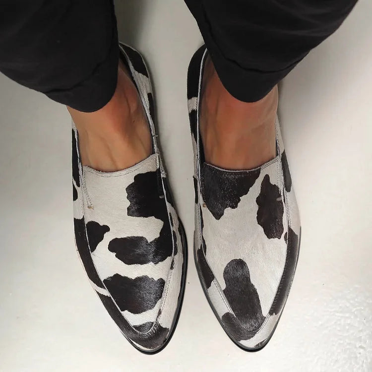Becca - Cow Print Slip-Ons-15551043338613-Mirella Fiore