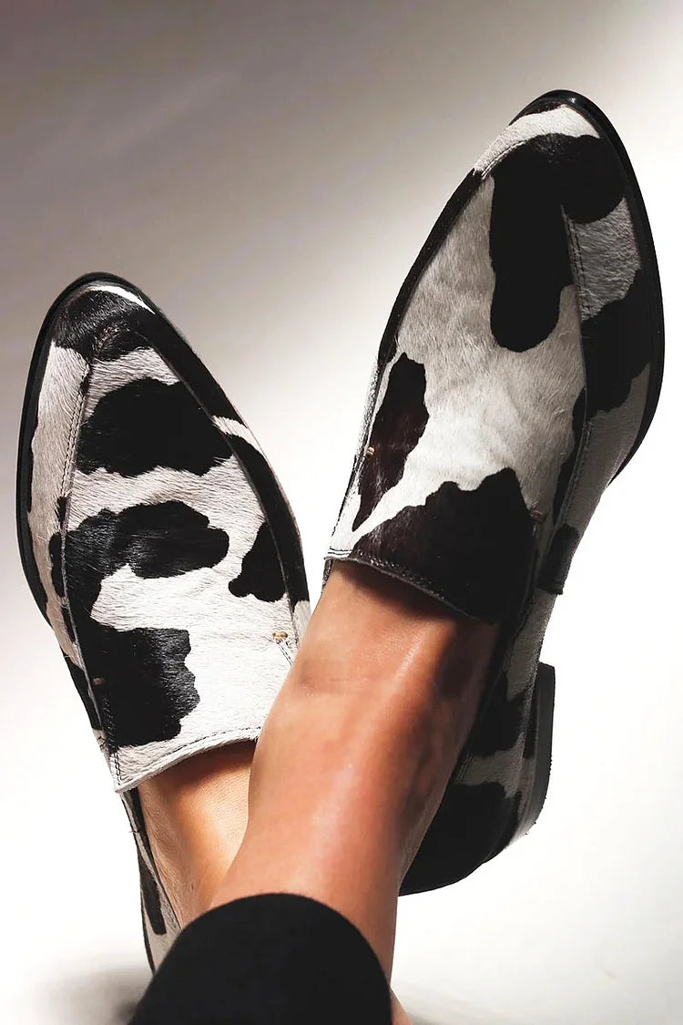 Becca - Cow Print Slip-Ons-15551043338613-Mirella Fiore