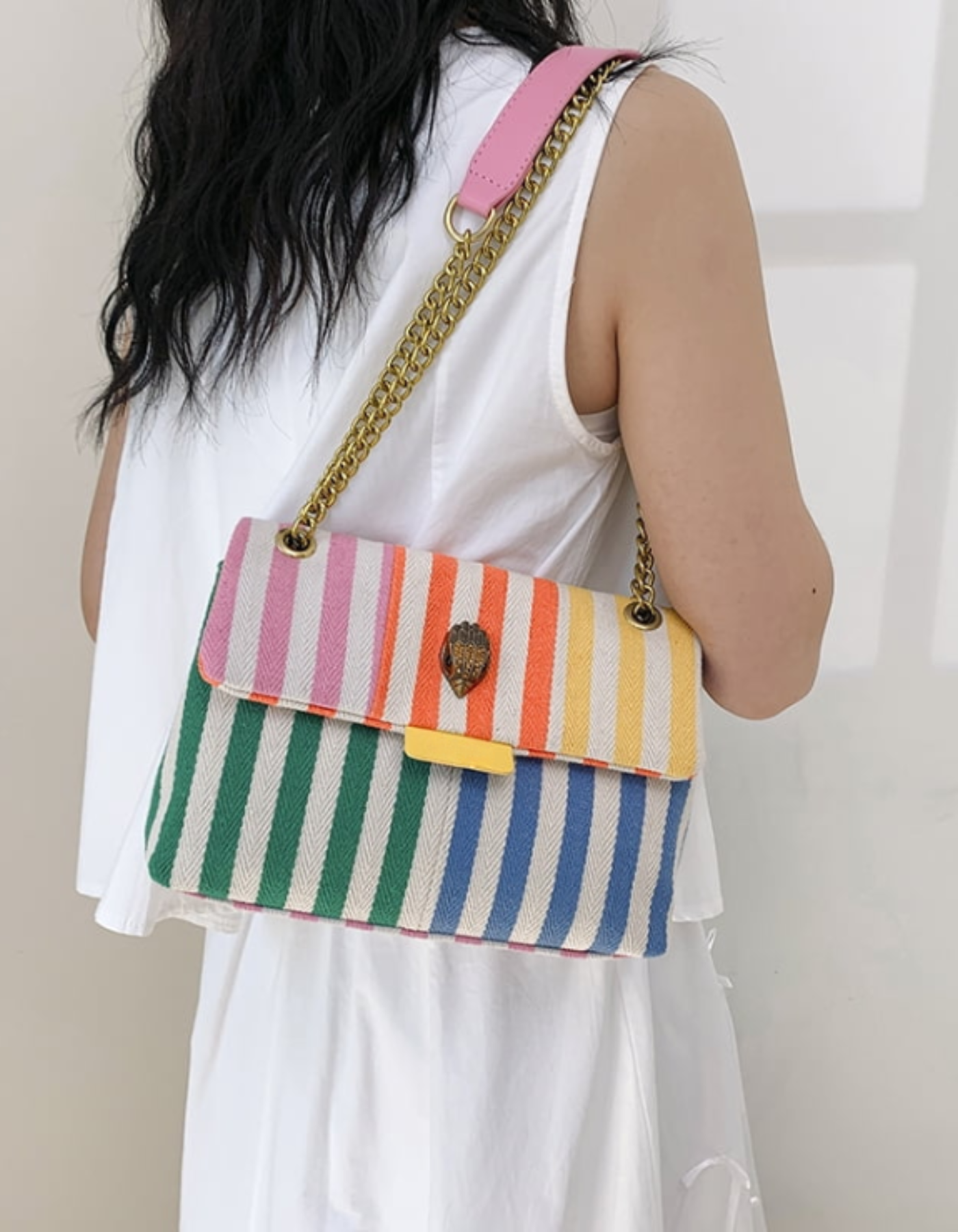 Bellanima – Vibrant striped weave – Shoulder bag-15133817602421-Mirella Fiore