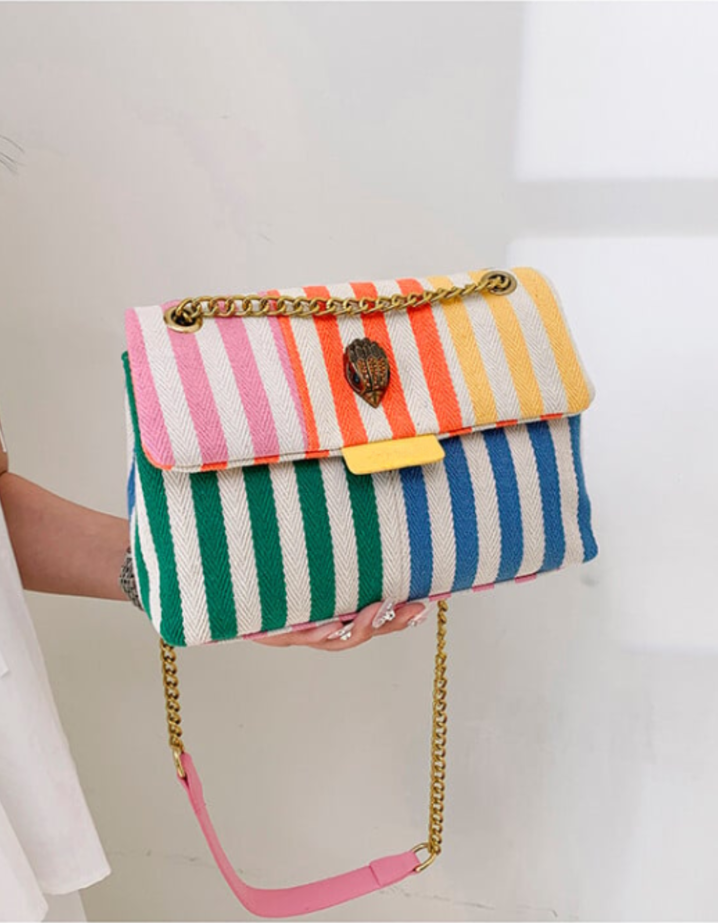 Bellanima – Vibrant striped weave – Shoulder bag-15133817602421-Mirella Fiore