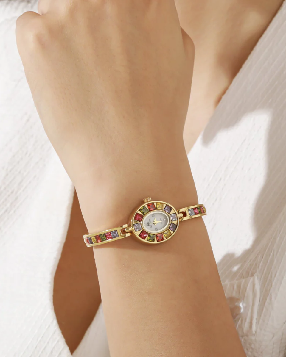 Bellevie – Multi-colored gemstone accents – Vintage watch-15233937178997-Mirella Fiore