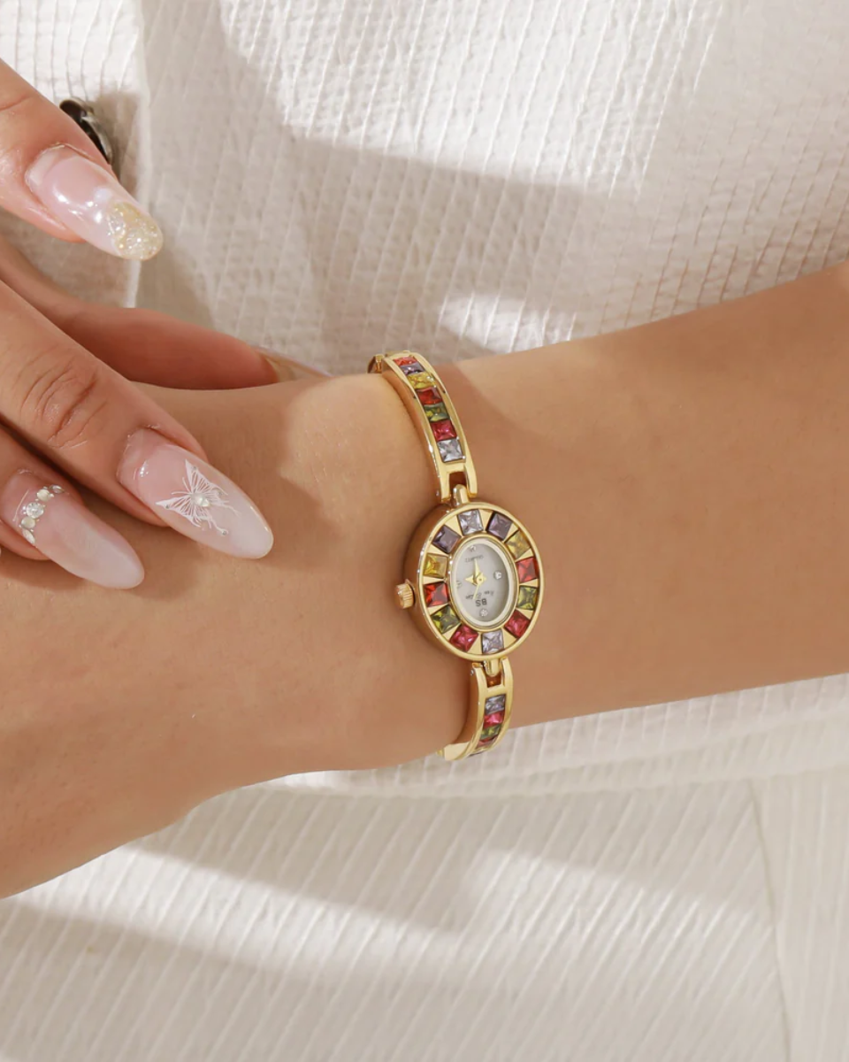 Bellevie – Multi-colored gemstone accents – Vintage watch-15233937178997-Mirella Fiore