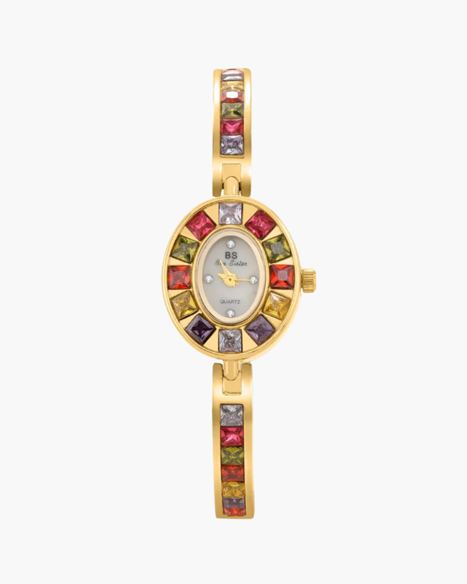 Bellevie – Multi-colored gemstone accents – Vintage watch-15233937178997-Mirella Fiore