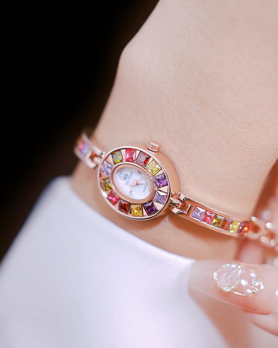 Bellevie – Multi-colored gemstone accents – Vintage watch-15233937178997-Mirella Fiore
