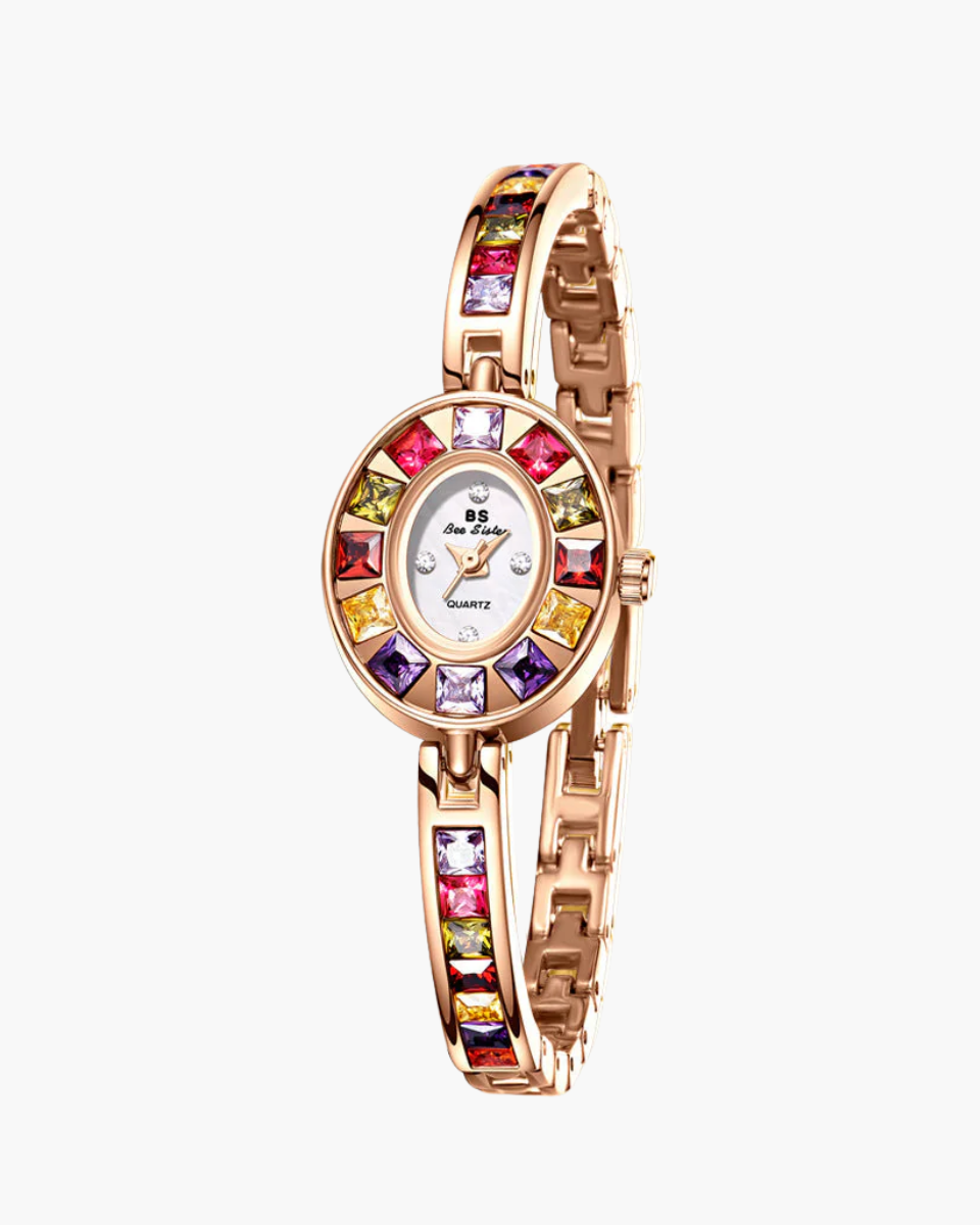 Bellevie – Multi-colored gemstone accents – Vintage watch-15233937178997-Nancy & Mae Savannah
