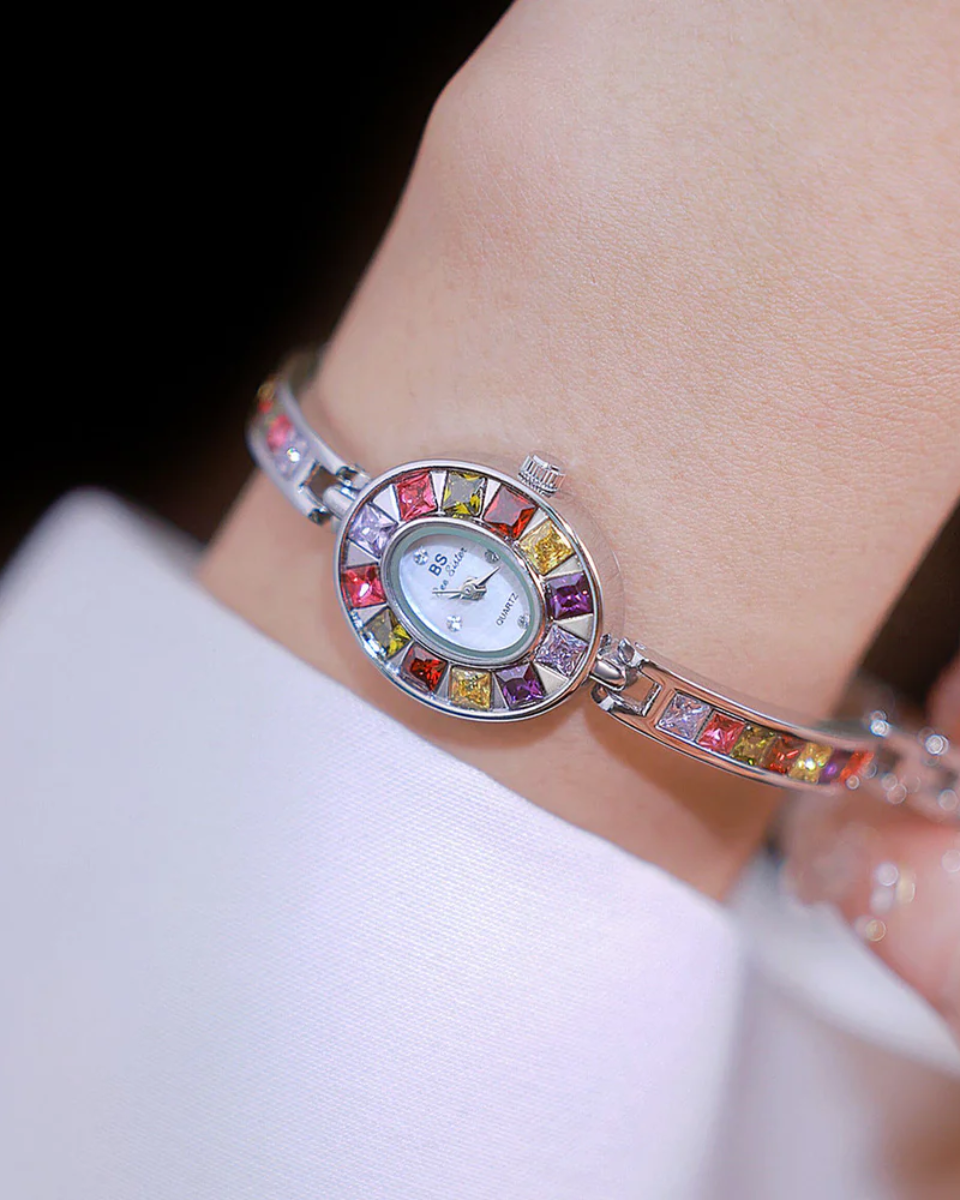 Bellevie – Multi-colored gemstone accents – Vintage watch-15233937178997-Nancy & Mae Savannah