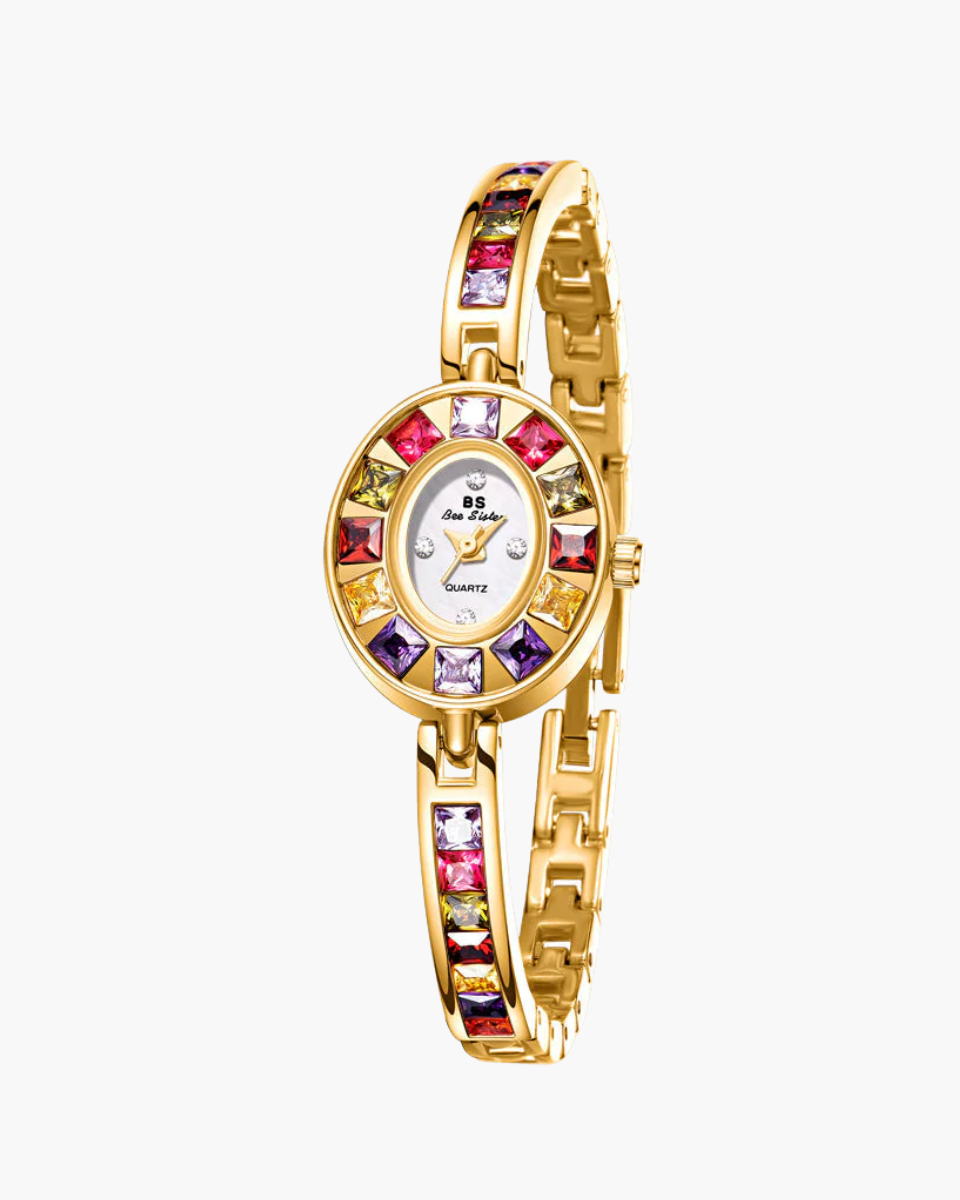 Bellevie – Multi-colored gemstone accents – Vintage watch-15233937178997-Nancy & Mae Savannah