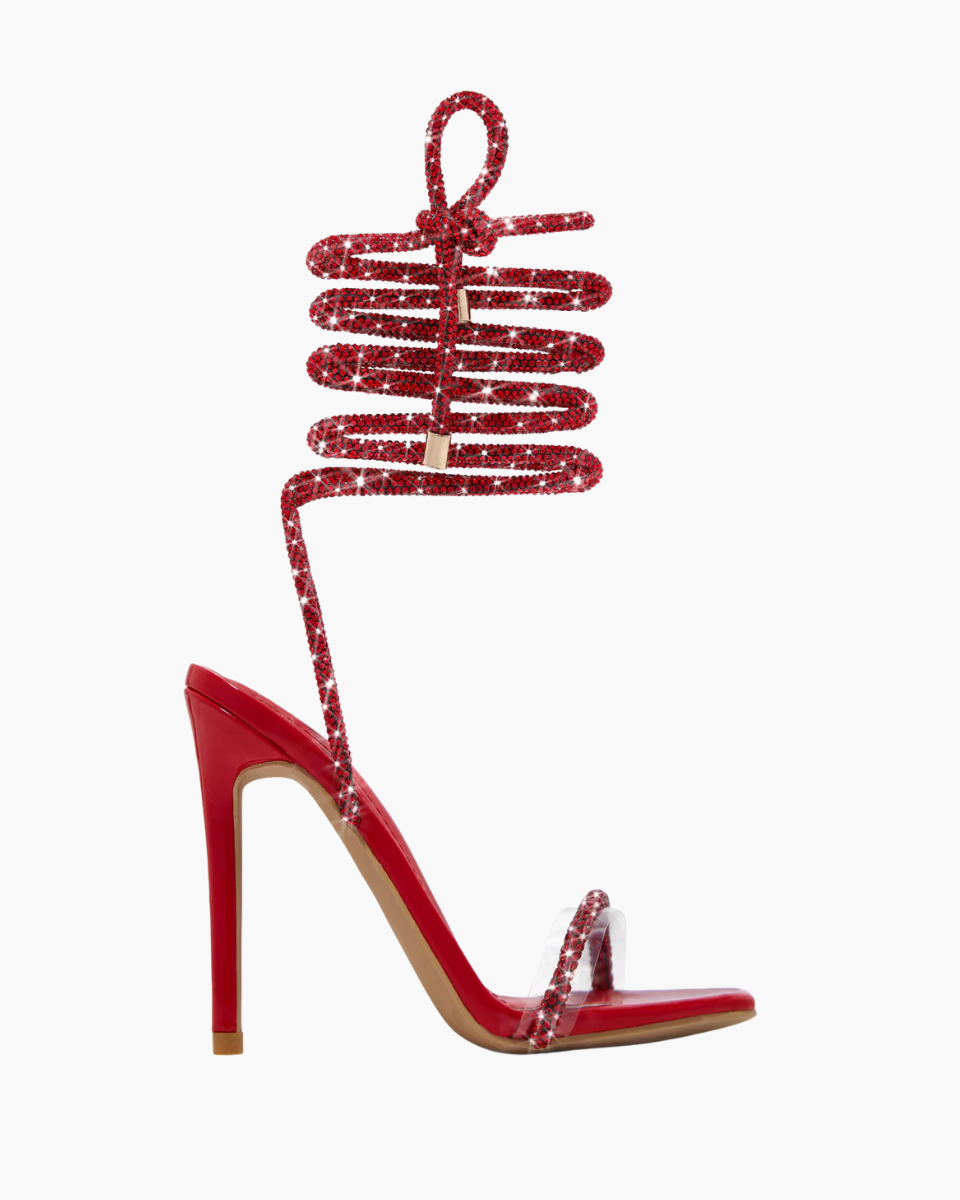 Bellezza – Embellished straps – Lace-up stiletto heels-15133991403893-Nancy & Mae Savannah