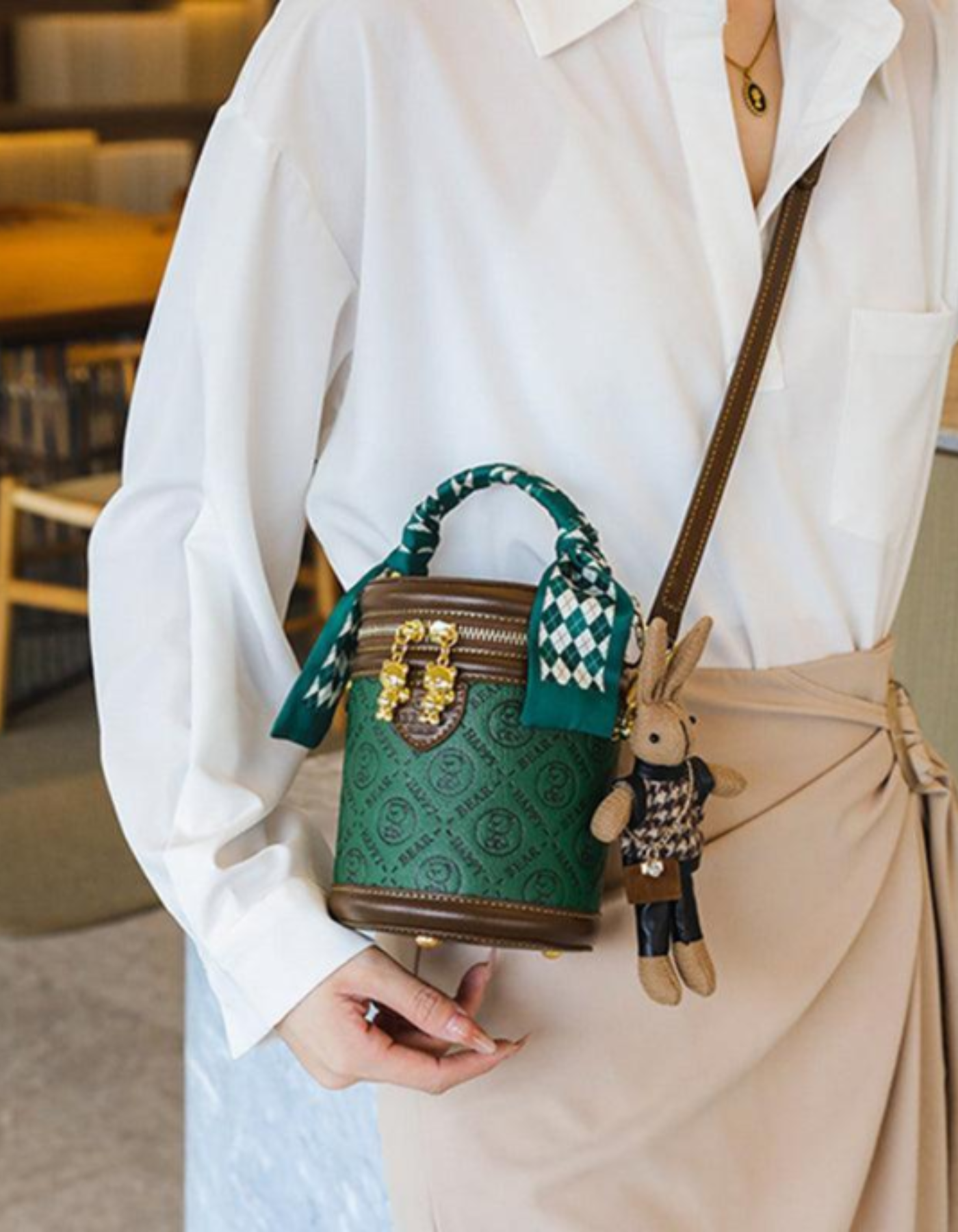 Belloretta – Monogram bunny detail – Crossbody handbag-15209173778805-Mirella Fiore