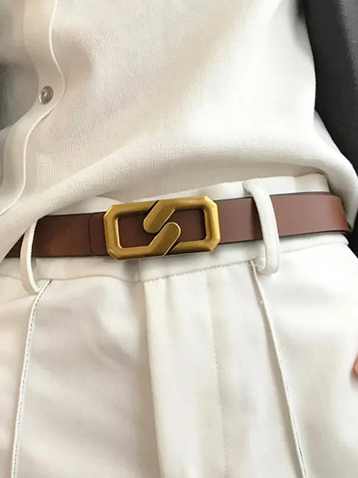 Benique – Polished metallic buckle – Belt-15133535797621-Mirella Fiore