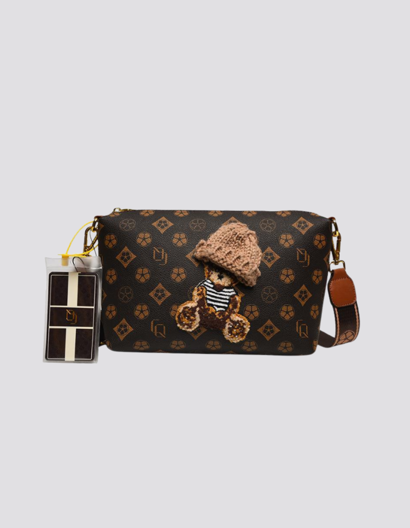 Berenza – Knitted bear accent – Crossbody bag-15209173483893-Mirella Fiore