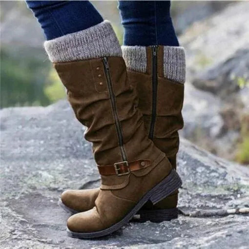 Beverly - Leather Boots-15548991668597-Nancy & Mae Savannah