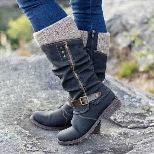 Beverly - Leather Boots-15548991668597-Nancy & Mae Savannah