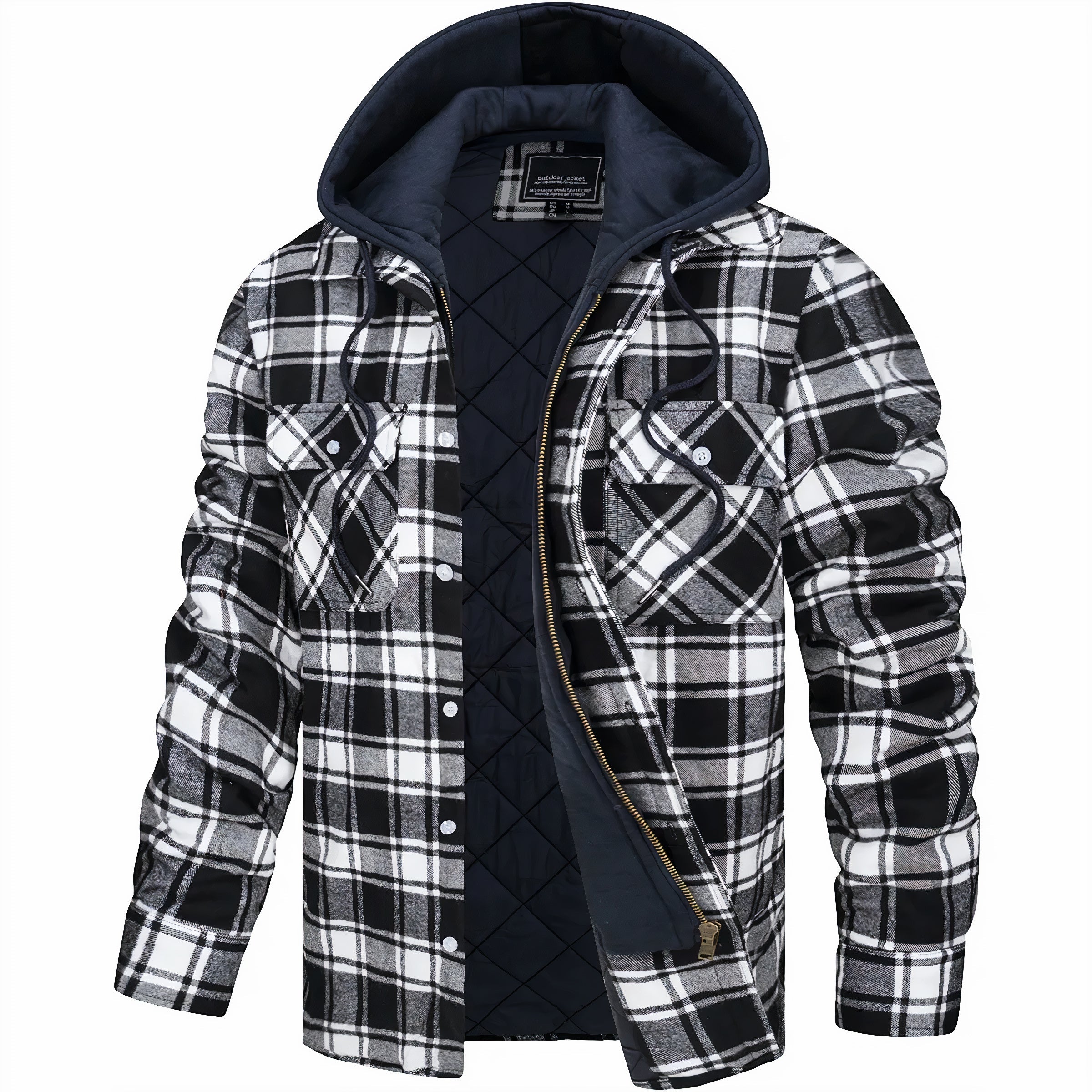 Bill - Quilted Hoodie-15553361674613-Mirella Fiore