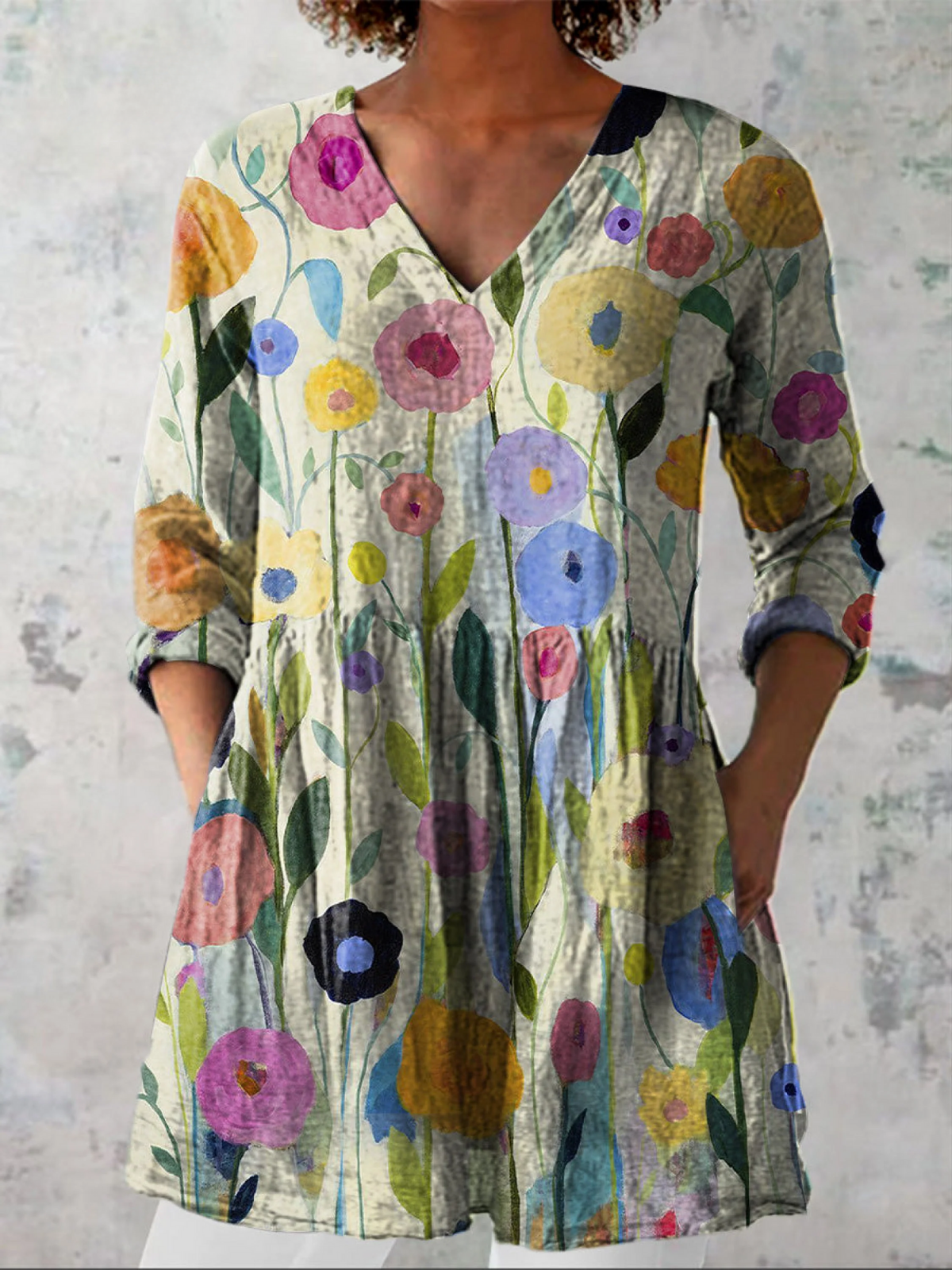 Blaire - V-Neck Shirt-15550824481141-Mirella Fiore